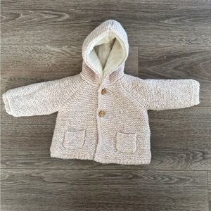 Zara Cozy Knit Hooded Baby Jacket